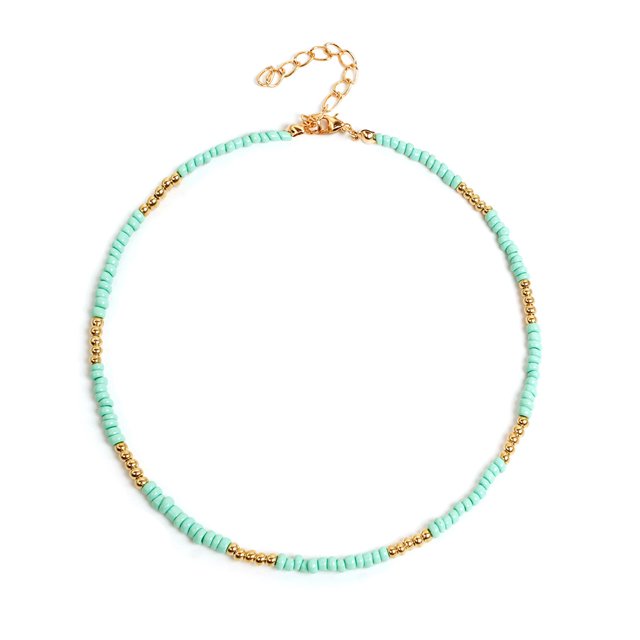 Collier Ras-du-Cou pour Femmes Bohème Mode Créatif Collier Perlé Ras-du-Cou avec Perles