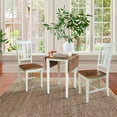thumbnail image 5 of Small Dual Drop Leaf Table With 2 Chairs   3 Piece Dining Set   Multi Color, 5 of 6