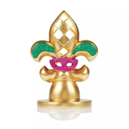 Mardi Gras LED LIGHT TABLE TOP Centerpiece 6" tall glitter party decoration parade decor Purple Tree NOLA, New Orleans Ornament Christmas Holiday Bourbon st French Quarter 504 NOLA