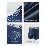 Separatec Mens Comfortable Soft Breathable Cotton Underpants Boxer Briefs, Black (7 Pack)