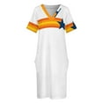 thumbnail image 3 of Stross Shooting Star-vestido blanco holgado con bolsillo para mujer vestido de verano vendaje de noche, 3 of 6