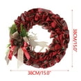thumbnail image 2 of Suncoda Christmas Wreath, Christmas Decorations, Wreaths, Doors, Props, Decorations, Decorations, and Decorations, Christmas Ornament, 2 of 7