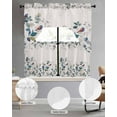 thumbnail image 3 of Eucalyptus Leaves Kitchen Curtains Sets 24 Inch Length with Valance, Retro Farmhouse Botanical Floral Birds Swag Valances and Tiers Curtain Set Drapes Swag Curtains for Living Room, Bathroom, Bedroom, 3 of 6