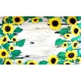thumbnail image 1 of Custom Printed Rugs  Sunflower 18 x 30 in. Doormat Rug - Gold & Yellow, Green, Yellow, 1 of 1