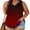 06#Wine, variant on Plus Size Tank Tops for Women Floral Print Sleeveless Pleated Front Blouses Round Neck Casual Loose T-Shirt Trendy Summer Tanks