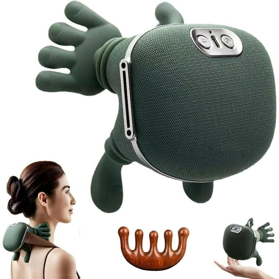 Spot Shoulder and Neck Massager– 4d Deep Tissue Kneading Electric Necks Massager with Fingers, Bionic Relaxation Massagers, Portable Wireless Shiatsu Neck Massage Hand