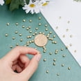 thumbnail image 3 of Caja de 400 cuentas redondas de 4 mm chapadas en oro, espaciadoras sueltas de hematita, mini bolas de metal lisas con hilo elástico., 3 of 6