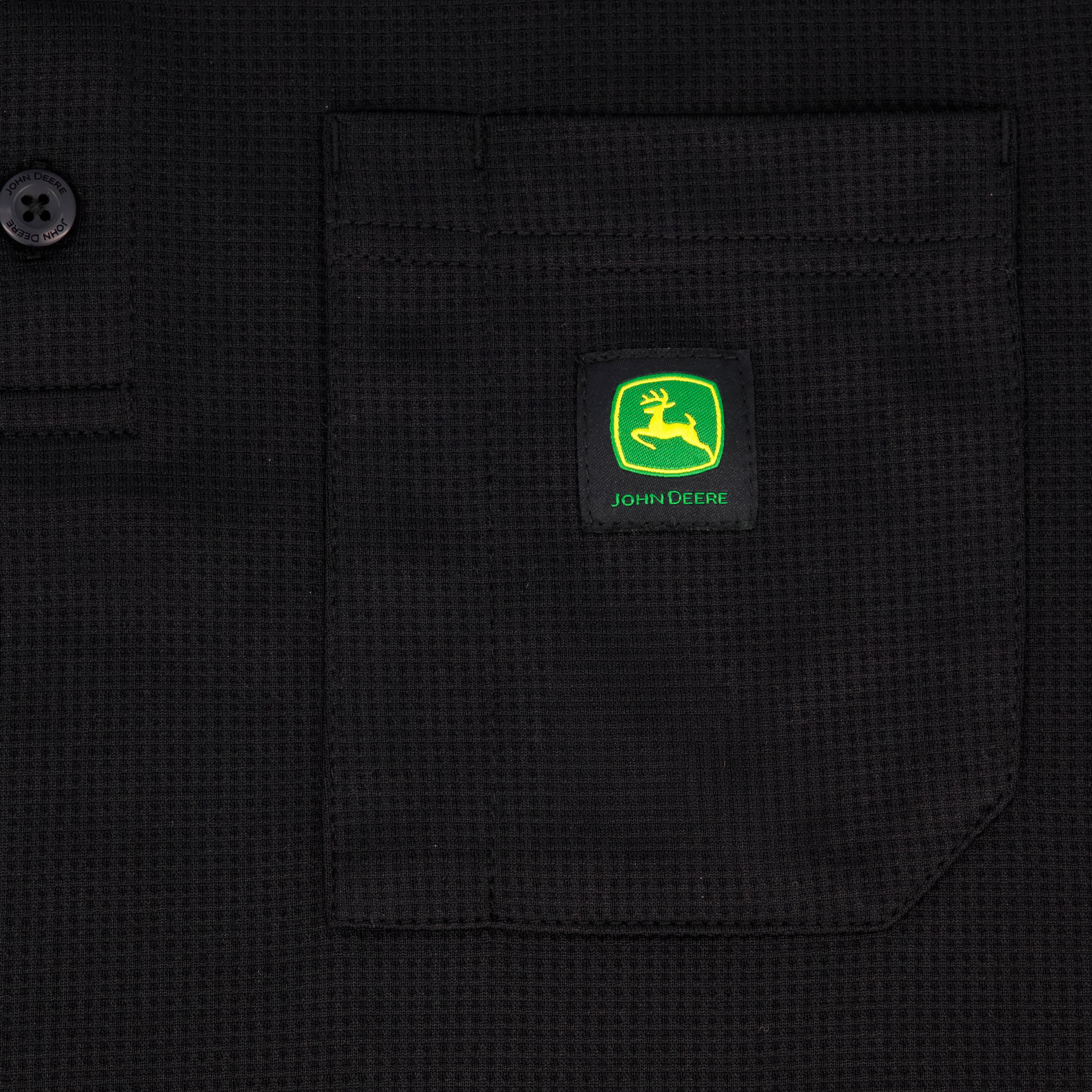 John Deere Men's Warmth Shield Long Sleeve Thermal Pocket Henley Shirt JD