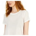 thumbnail image 2 of ID Ideology Women's Relaxed Short Sleeve Mesh Tee White Size X-Small, 2 of 3