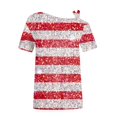 Clearance sale! Lofdl Patriotic Shirts For Women Sexy Cold Shoulder 4th