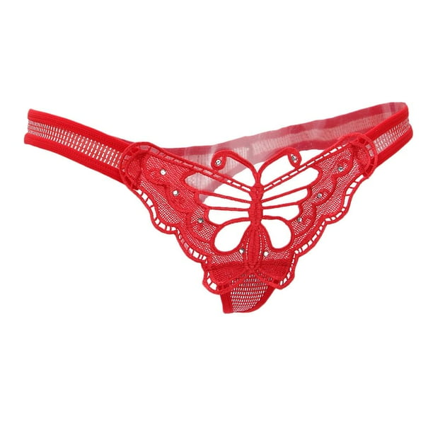 s Bragas de Cintura Baja de s Mujeres El Encaje Del Estiramiento Suave Ahueca Hacia Fuera Ropa Interior Comoda rojo Macarena ropa interior femenina de algodon Walmart en linea