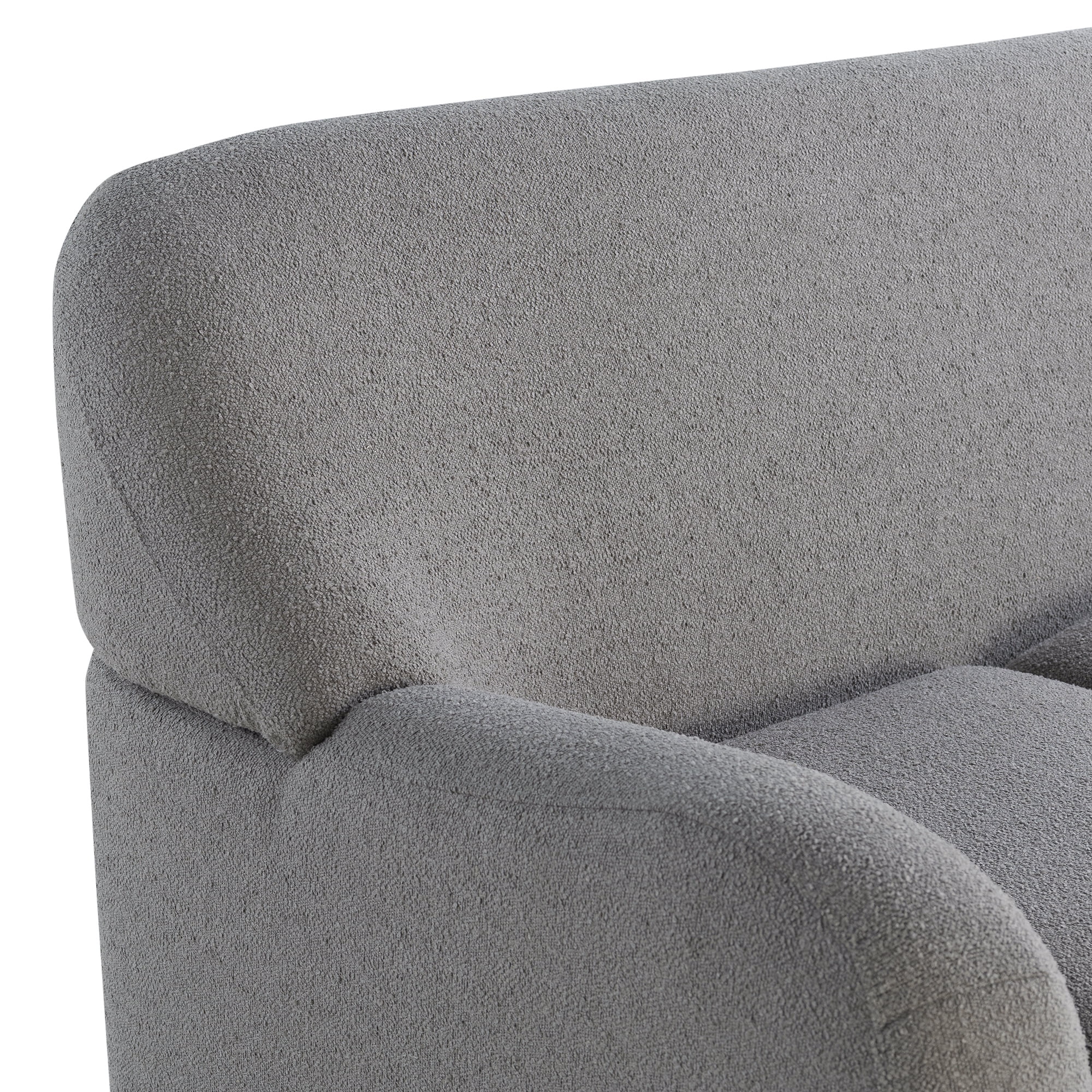 Studio Living Genifer Modern Sofa, Gray Boucle Fabric