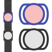 Airtag Dog Collar Holder,Airtag Protective Case for Dog Cat Collar,Updated Airtag Collar Holder Compatible for Apple Airtag. (BW+BP) 2 Pack.