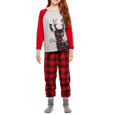 

Viworld Christmas Family Matching Deer Pajamas Set Women Kids Sleepwear Nightwear