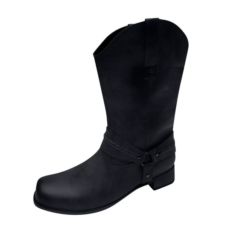 Non slip black cowboy boots hot sale