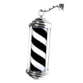 thumbnail image 3 of Poste de barbero a prueba de lluvia, luz LED giratoria, letrero de salón, rayas de luz para interiores 40cm Negro Blanco jinwen Luz de poste de barbero, 3 of 8
