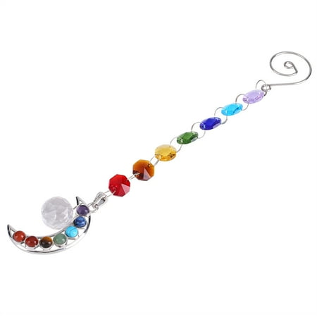 - Crystal Pendant, HERCHR Half-Moon Chakra Suncatcher Crystal Prisms Rainbow Ball Pendulum Pendants Hanging Decor Home Wedding Ornament