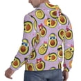 thumbnail image 3 of Hoodies for Men - Cute Avocado Flower Purple Long Sleeve Comfrt Men'S Fashion Hoodies & Sweatshirts, Sweatshirts for Men Hoodies Pullover Clothing Clothes with Pouch, 3 of 7