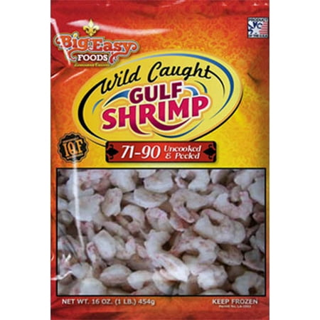 Big Easy Foods 71/90 count Wild Caught Gulf Shrimp, 16 oz