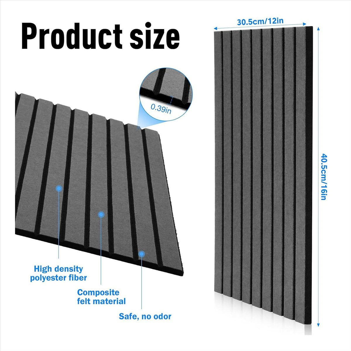 12 PCS Sound Proof Acoustic Panels, 14X12X0.4 Inch for Room, Office