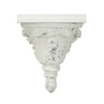 thumbnail image 4 of Decmode 39” x 11” Large White Floating Wall Shelf with Decorative Carvings, 4 of 8