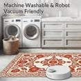 thumbnail image 5 of ODIKA 2'x3' Machine Washable Non-Slip Area Rug, Paisley Cascade Arrangement with Heritage Blossom Details High Traffic Rug, Red, 541672, 5 of 5