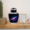 thumbnail image 6 of MUKTIVE Galaxy Urns for Human Ashes, Black Burial Large Urn for Ashes Adult Male 10 Inch, Funeral 3 Inch Urn for Male, Cremation Urns for Adult Female for Remains(1 Large, 4 Keepsake), 6 of 7