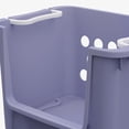 thumbnail image 4 of Mainstays Kids Large Purple Stackable Plastic Open-Front Toy Storage Basket with Handles, 4 of 7