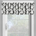 thumbnail image 2 of Ambesonne Animal Valance Pack of 2, Cartoon Penguins and Clouds, 54"X12", Dimgray White Black, 2 of 5