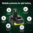 thumbnail image 4 of Batería de repuesto Boetpcr 18V 3600mAh para herramientas Ryobi 18V, 4 of 7