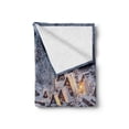 thumbnail image 2 of Winter Soft Flannel Fleece Throw Blanket, Shirakawago Scenery in Gifu Chubu Japan, Cozy Plush for Indoor and Outdoor Use, 50" x 60", Pale Purpleblue Brown, by Ambesonne, 2 of 6