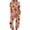 Earthy Yellow, variant on Women's Halloween Loungewear Set Short Sleeve Crew Neck Top and Capri Pants with Pockets All Over Ghost Pattern Breathable Soft Pajama Set for Daily Casual Wear Multicolor S