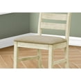 thumbnail image 4 of Monarch Specialties Dining Chair, 38" Height, Dining Room, Kitchen, Set Of 2, Side, Upholstered, Antique White, Beige Linen Look, Transitional, 4 of 4