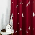 thumbnail image 4 of Aurora Home  Silver Foil Winter Wonderland Thermal Insulated Blackout Curtains Red - 63"L, 4 of 5