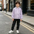 thumbnail image 6 of Boys' Long Sleeve Sherpa Fleece Full Zip Jacket Kids Stand Collar Winter Warm Outerwear for Toddler Boys Windproof Sweatshirt, 6 of 8