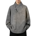 thumbnail image 1 of Chandail en Molleton Décontracté à Fermeture Éclair pour Hommes - Coupe Décontractée, Manches Longues, Col Rond, Couleur Unie, Mode Urbaine avec Confort Doux et Style Athlétique, 1 of 6