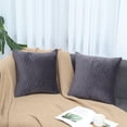 thumbnail image 3 of Juego de 2 de 12 × 20 pulgadas para decoración de dormitorio, fundas de cojín de terciopelo holandés suave, decorativas, con patrón de ondas cuadradas, 30 × 50 cm (2 piezas, amarillo) Sincero  Hogar, 3 of 3