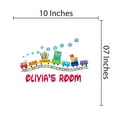 thumbnail image 3 of KIDS ROOM - Vinyl Home Educational Art Decoration Learning Materials Toy Train English Alphabet Railway Design Kids Bedroom Customized Name Wall Decal Sticker 10" x 7", 3 of 3