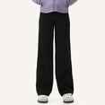 thumbnail image 2 of Gunia Teen Kids Girls Pants Straight Leg Pants Dance Lined Sports Yoga Pants Wide Leg Pants 5-15 Years, 2 of 6