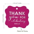 thumbnail image 7 of Inkdotpot Hang Tags Thank You For Celebrating With Us Bridal Shower-Baby Shower-Retirement-Wedding-Birthday Favor Bracket Shape Gift Tags Real Silver Foil Bonbonniere Tag Pack Of 100, 7 of 7