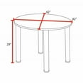 thumbnail image 5 of Regency Kee 42" Round Breakroom Table- Neo Walnut/ Black & 4 'M' Stack Chairs- Grey, 5 of 8