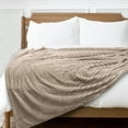 thumbnail image 4 of Ultra-Soft Lightweight Flannel Fleece Throw Blanket for Couch/Bed Taupe (Twin 60"x80"), 4 of 5