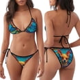 thumbnail image 3 of Fotbe Colorful Textured Chihuahua Traje de Baño para Mujer de Dos Piezas – Bikini Sexy de Tirantes Tipo Halter con Diseño Triangular, 3 of 6