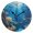 Black, variant on Small Fishes and Corals in Sea Round Wall Clock Silent Analog Battery Operated Gold Pointer Home Decor 9.84" Diameter