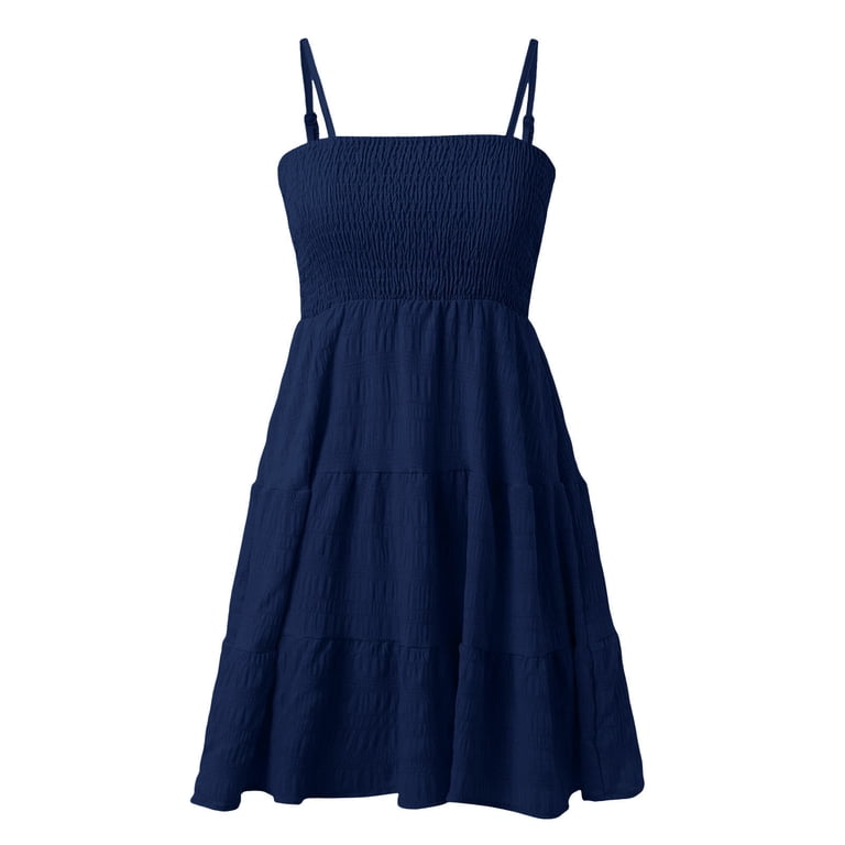 Robe Soleil GAP Bleu Marine Taille 2 - Sans Manches, Taille élastique - Femme