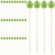 thumbnail image 5 of 100pcs Bamboo Skewers Appetizer Sticks Leaf Shaped Topper Bamboo Food Picks, 5 of 5