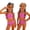 Hot Pink, variant on Girls Swimsuits Size 7 Two Piece Sets Swimming Bikini Set Beach Holiday Bathing Suits Cute Summer Sequin Print Girls Fashion Swim Suit Kids Bikini Swimwear Pink 5-6 Years