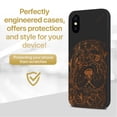 thumbnail image 2 of Case Yard Wooden Case for iPhone-X Soft TPU Silicone cover Slim Fit Shockproof Wood Protective Phone Cover for Girls Boys Men and Women Supports Wireless Charging Sad Dog Design, 2 of 7