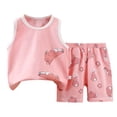 thumbnail image 4 of XAOFW Baby Boy Outfits Sleeveless Cartoon Print Tank Tops Shorts Kids Summer Casual Cute Clothing Sets 3-9 Months, 4 of 4