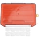 thumbnail image 1 of Caja de señuelos con inserción de una sola capa, caja de aparejos de pesca, almacenamiento de cebo falso con divisores extraíbles (naranja), 1 of 5